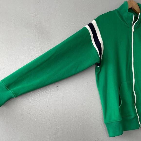 Rugby Track Jacket Size Medium Green Blokecore Preppy Y2K Streetwear Athleisure - Picture 2 of 7